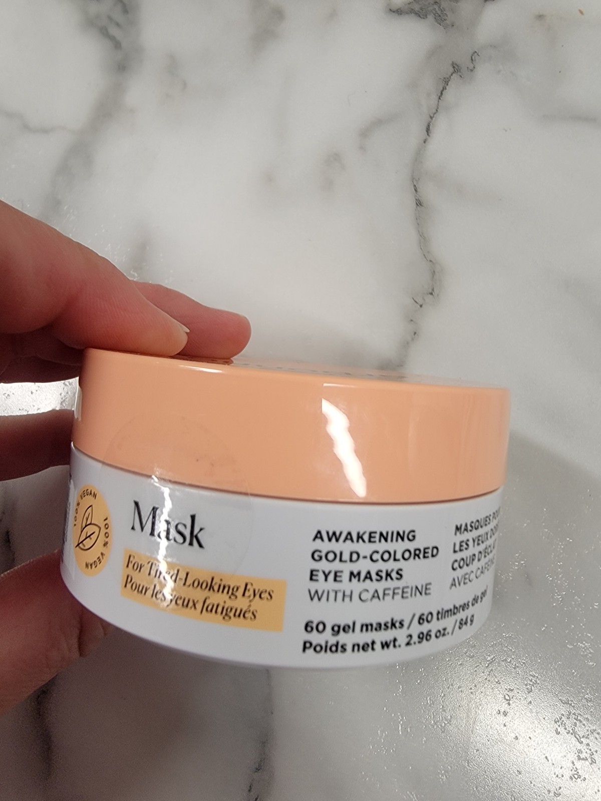 Arbonne Awakening Gold Eye Masks with Caffeine 60 Gel Pads for Brightening