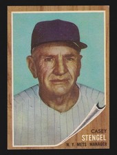  CASEY STENGEL mets 1962 TOPPS #29 EXMINT OR EX-EXMINT NICE CORNERS NO CREASES