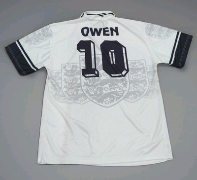 ウェア England national football team #10 Owen England National Team #10 Owen Home Retro Jersey Football Soccer