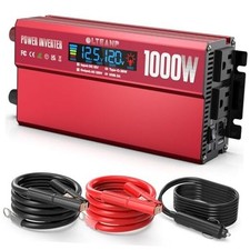 Power Inverter with LCD Screen Display, 2 AC Outlets, 36W Type-C Port, 1000W