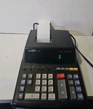 Sharp EL-2196BL 12-Digit Printing Calculator 2-Color Printer. Tested And Working