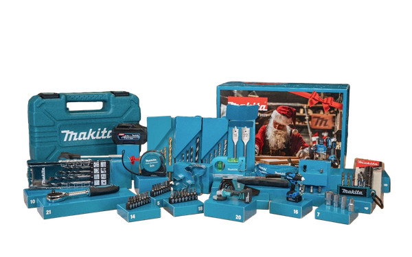 Makita Adventskalender Weihnachtskalender 2025 Ratschen-Bit-Set, Bohrer P-84800-image