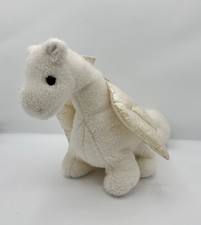 Rare Ty Beanie Buddy Magic White Dragon 14  Plush Discontinued