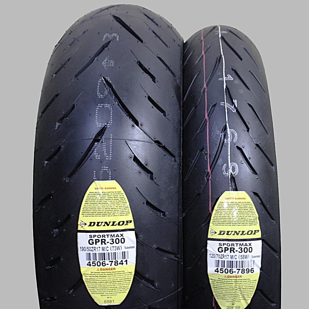SUZUKI GSX1300R HAYABUSA DUNLOP SPORTMAX GPR300 TWO TIRE SET 120