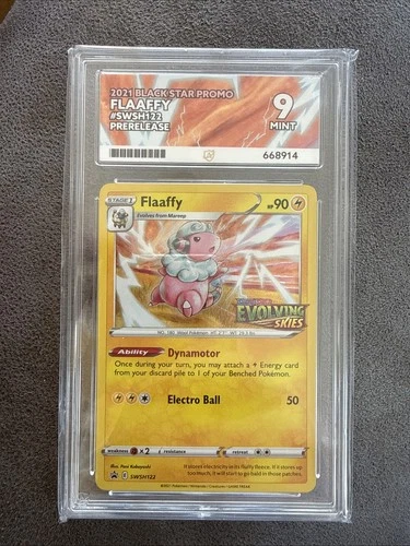 2021 Pokemon Evolving Skies Flaaffy Holo Prerelease SWSH122 STAFF PROMO ACE 9