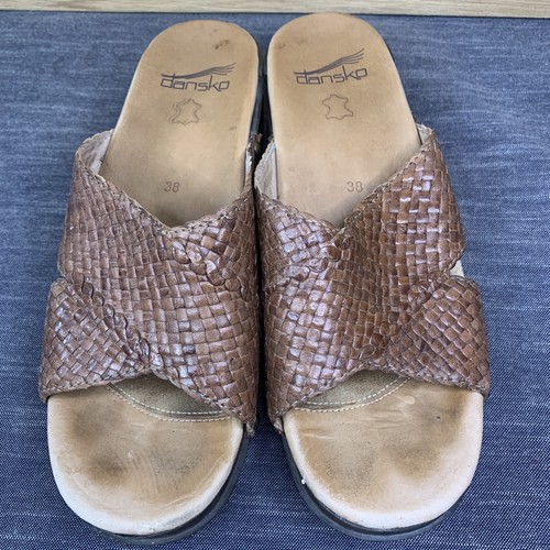Dansko Mila Women’s US 7.5-8 EU 38 Slip On Strap Sandals Shoes Woven Brown - Picture 10 of 10