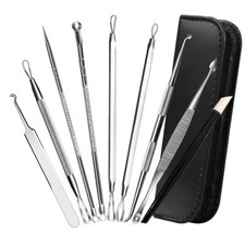 Pimple Popper Tool Kit, Popping Zit for Nose Face Skin Blemish Extractor Tool