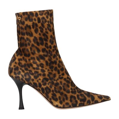 GIANVITO ROSSI Dunn Boots Heeled Camoscio Leopard Suede EU37 UK4 NEU UVP940