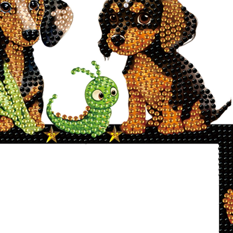 Dachshund Rhinestone Door Frame Decor 5D DIY Wooden Door Topper for