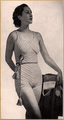 1937  Bathing Wear Suit Debenham & Freebody Print Ad Fashion