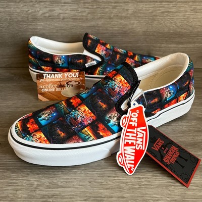 Vans Stranger Things Customs Classic Slip-On Shoes Size 10.5  display picture 1