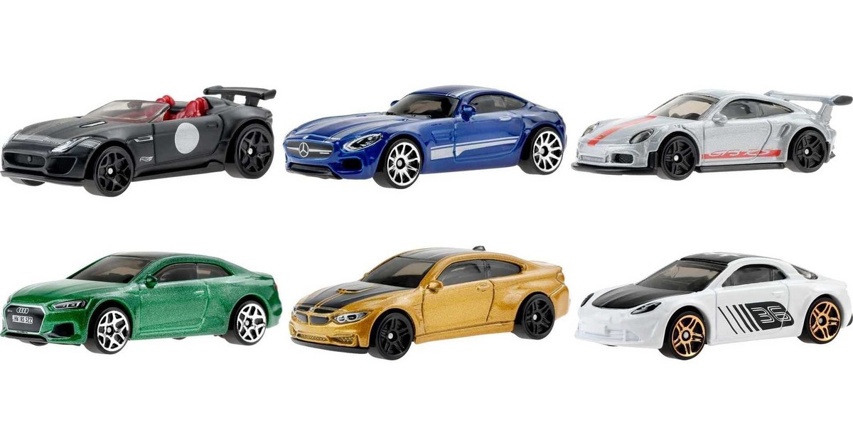 Hot Wheels Themed Multipacks of 6 Toy Cars 1:64 Scale