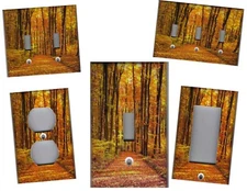 FALL AUTUMN FOREST HOME WALL DECOR LIGHT SWITCH PLATES AND OUTLETS