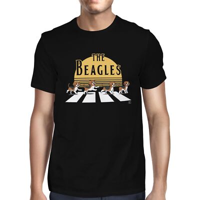 1Tee Mens The Beagles, Abbey Road Spoof T-Shirt