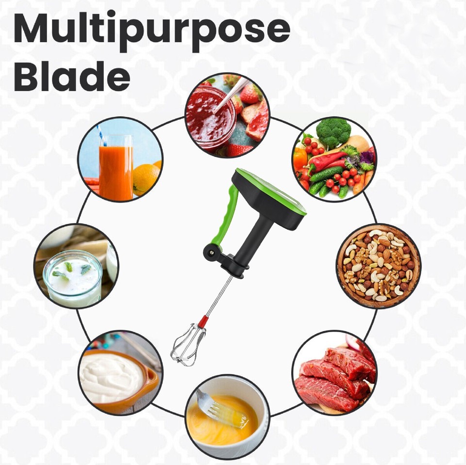 Rotary Whisk Hand Held Manual Stainless Steel Egg Beater Whisk Mixer Hand Whisk eBay