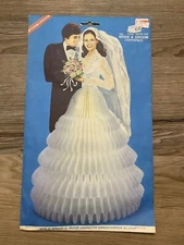 NOS Amscan Decoration Bride and Groom Honeycomb Table Centerpiece Denmark