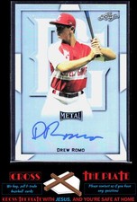 1-2019 Leaf Perfect Game All-Amer Silver Auto Drew Romo Rockies #BA-DR1