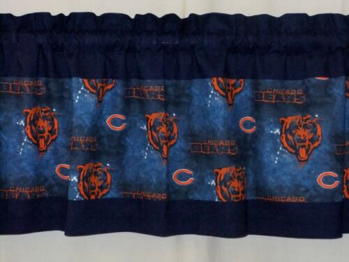 Chicago Bears Football Custom Valance Size: 40", 52", 80"W x 13" Length - Picture 1 of 2