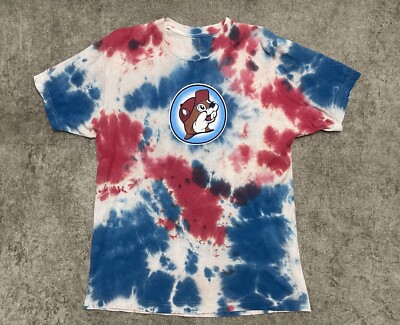 Bucees T Shirt Adult Tie Dye July 4th Fireworks USA Sz L