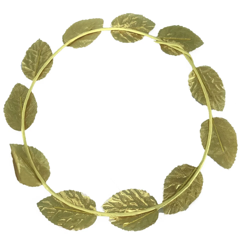 Gold Laurel Leaf Roman Trojan Egyptian Plastic Costume Headband - Image 3 of 3