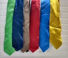 Men's Ties Set Bundle 6pcs Solid Bright Dress Neckties Assorted Silk  Polyester