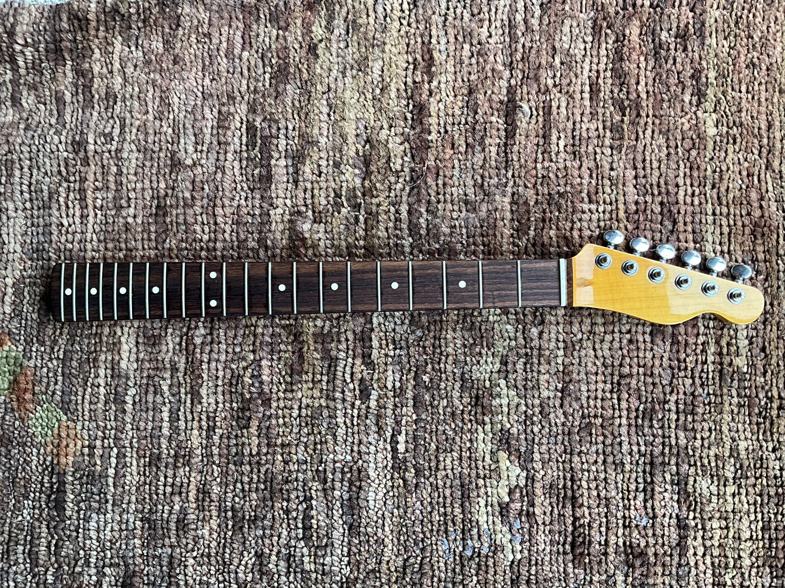 Telecaster Style neck. Skunk Stripe, With Tuners By Northwest Guitars
