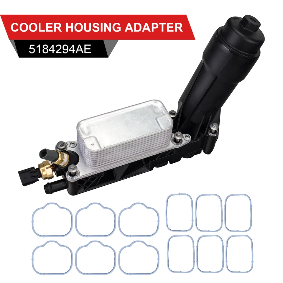 Oil Cooler Filter Housing For 2011- 2013 Chrysler 200 Dodge Jeep 3.6L 5184294AE - Изображение 2 из 4