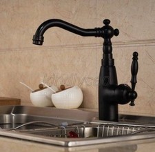 Black oil Antique Brass Swivel Kitchen Sink Faucet Mixer Basin Tap Ksf074