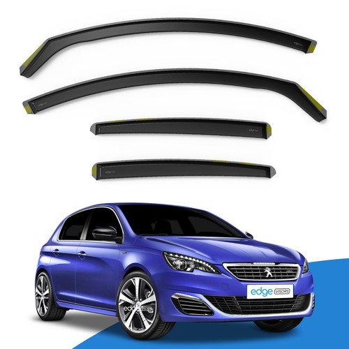 Peugeot 308 MK2 20132021 5 Door Hatchback Wind Deflectors 4pc Edgevisors Tinted eBay