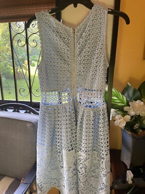 bloomingdales blue lace dress The Ruby Dress in Ice Blue 14 / Ice Blue main image 1