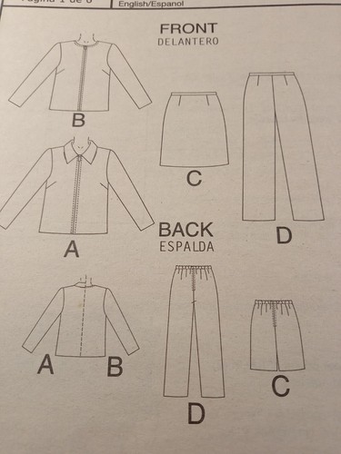 McCALLs 4177 Jacket Skirt Pant semi-fitted zip RR 18 20 22 24 UNCUT Sew Pattern - Picture 3 of 9