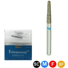House Brand 1-856-016F 1Diamond FG Round End Taper Fine Sterile Diamond Burs 25P