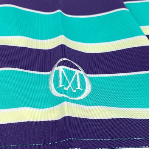 Peter Millar Summer Comfort Men's Short Sleeve Golf Polo Shirt Teal Purple Sz M - Picture 7 of 9