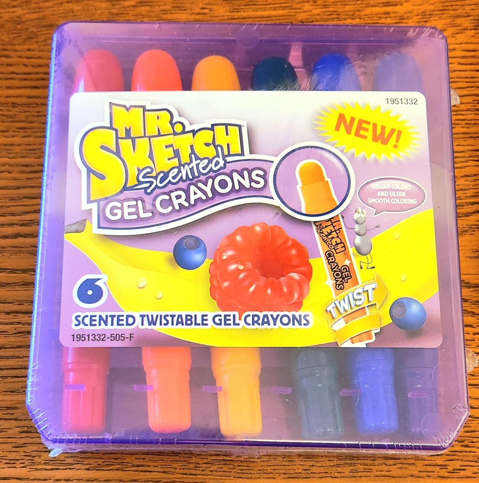 Mr. Sketch Scented Twistable Gel Crayons, Assorted Colors, 6