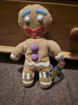 Gingerbread Man SHREK THE THIRD 3rd (Rare 2007) Plush Gingy Dreamworks with tag.