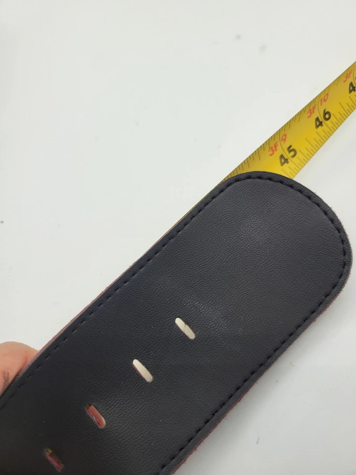 Cinto ocidental zebra vermelha 3D strass ferradura 35"-39" couro crina de cavalo M (A82 - Imagem 3 de 3