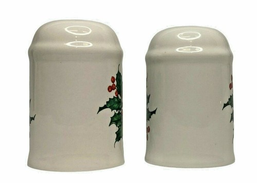 Hallmark Licensing Holly Berries Large Salt & Pepper Shakers - LN - Picture 2 of 5