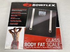 BOWFLEX GLASS BODY FAT SCALE ATHLETE MODE MUSCLE MASS BODY WEIGHT NEW OPEN BOX!
