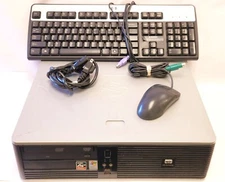HP COMPAQ DC5750 SMALL FORM FACTOR COMPUTER  CORD, KEYBOARD, & MOUSE INCLUDED