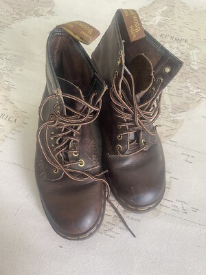 Vintage Dr Martens 1460 Boots 8-Eye Brown Made in England Men Size US 10 Vintage Dr Martens 1460 Boots 8-Eye Brown Made in England  main image 3