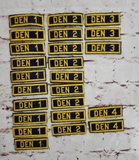 BSA Cub Scout Den 1, 2, 3, and 4, Uniform Patch Used