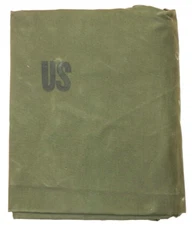 US Military OD Shelter Half Pup Tent 1 Man Cover Canvas Tarp Vintage Army USMC
