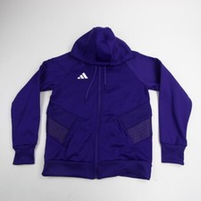 ADIDAS WOMENS TRAVEL KNIT FULL ZIPPER HOODIE JACKET PURPLE SMALL IB2488