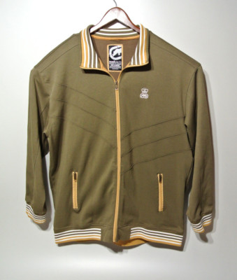 Ecko Unltd Jacket Mens Brown Full Zip Varsity Ringer Track Jacket - 2XL HipHop