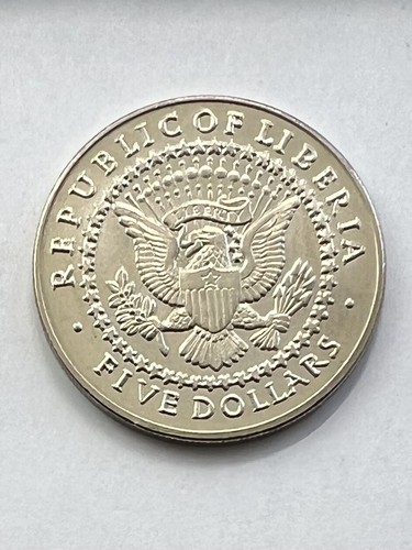 2000 Republic of Liberia $5 Martin Van Buren Commemorative Issue Coin - Picture 2 of 3