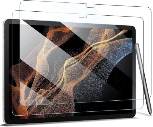 Tempered Glass Screen Protector For Samsung Galaxy Tab S9 FE S8 S7+ Plus A9+ A8  - Picture 1 of 6