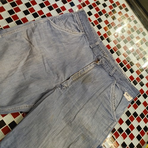 Vtg Distressed 60's 70's Sears Denim Carpenter Jeans PANTS Union Made USA 34x27 - Picture 2 of 19