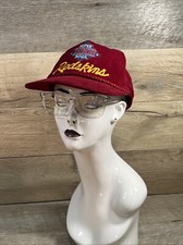 VTG WASHINGTON REDSKINS Super Bowl XXII Hat Adjustable Red Corduroy Snapback Cap
