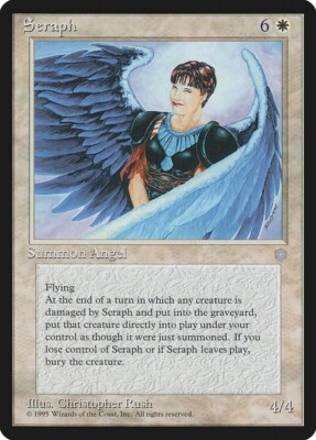 Seraph MTG Vintage 1995 White Angel Creature Magic the