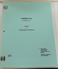 Lorenzo's Oil Script Screenplay By George Miller & Nick Enright 4th Draft